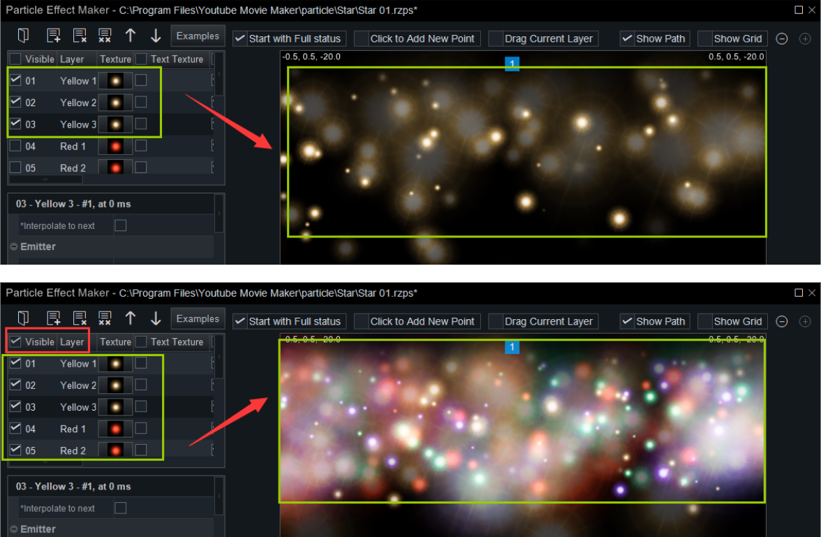 particle layers