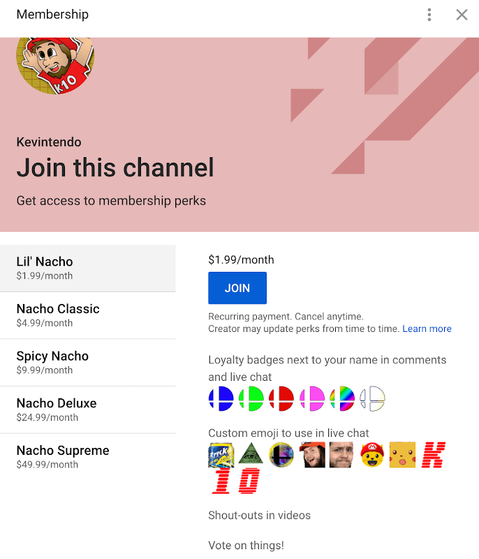 youtube Channel Memberships