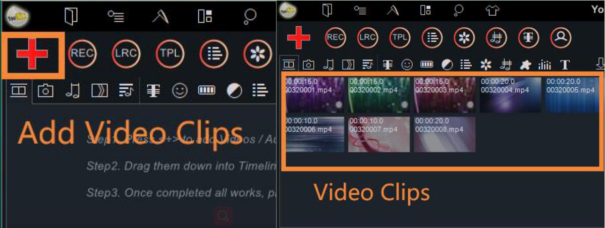 add video clips