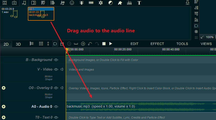 drag your audio