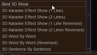 3d lyrics or karaoke mode