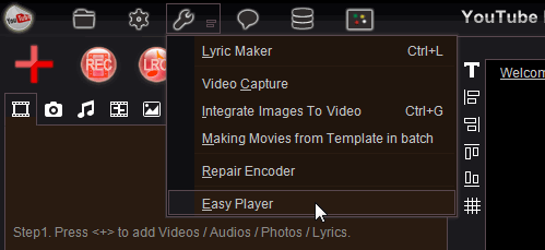 run Easy Player from tools menu